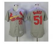 St.Louis Cardinals #51 Willie McGee Grey Flexbase Authentic Collection Stitched MLB Jersey