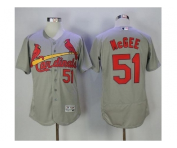 St.Louis Cardinals #51 Willie McGee Grey Flexbase Authentic Collection Stitched MLB Jersey