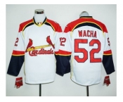 St.Louis Cardinals #52 Michael Wacha White Red Long Sleeve Stitched Baseball Jersey