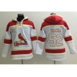 St.Louis Cardinals #52 Michael Wacha White Sawyer Hooded Sweatshirt Baseball Hoodie