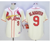 St.Louis Cardinals #9 Enos Slaughter Cream Cool Base Stitched MLB Jersey[Slaughter]