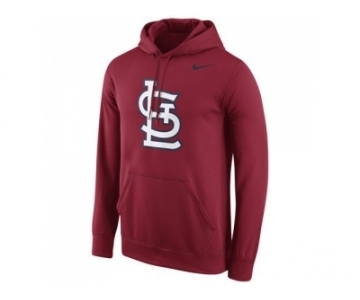 St.Louis Cardinals Nike Logo Performance Pullover Red MLB Hoodie