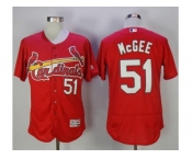 t.Louis Cardinals #51 Willie McGee Red Flexbase Authentic Collection Stitched MLB Jersey