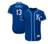 Kansas City Royals #13 Salvador Perez Royal 2017 Spring Training Flexbase Authentic Collection Stitched Baseball Jersey