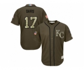 Kansas City Royals #17 Wade Davis Green Salute to Service Stitched Baseball Jersey