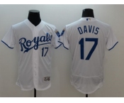 Kansas City Royals #17 Wade Davis White Flexbase Authentic Collection Stitched Baseball Jersey