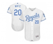 Kansas City Royals #20 Frank White White Flexbase Authentic Collection 2016 Father's Day Stitched Baseball Jersey