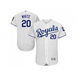 Kansas City Royals #20 Frank White White Flexbase Authentic Collection Stitched Baseball Jersey