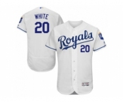 Kansas City Royals #20 Frank White White Flexbase Authentic Collection Stitched Baseball Jersey