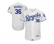 Kansas City Royals #36 Edinson Volquez White Flexbase Authentic Collection Stitched Baseball Jersey