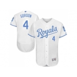 Kansas City Royals #4 Alex Gordon White Flexbase Authentic Collection 2016 Father's Day Stitched Baseball Jersey