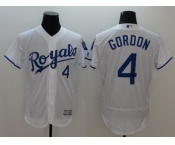 Kansas City Royals #4 Alex Gordon White Flexbase Authentic Collection Stitched Baseball Jersey