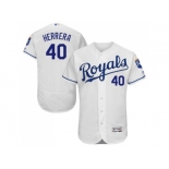 Kansas City Royals #40 Kelvin Herrera White Flexbase Authentic Collection Stitched Baseball Jersey