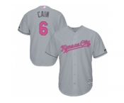 Kansas City Royals #6 Lorenzo Cain Gary Home 2016 Mother's Day Cool Base Jersey