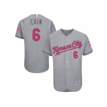 Kansas City Royals #6 Lorenzo Cain Gary Road 2016 Mother's Day Flex Base Jersey