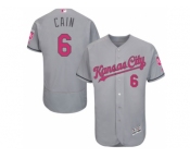 Kansas City Royals #6 Lorenzo Cain Gary Road 2016 Mother's Day Flex Base Jersey