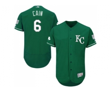 Kansas City Royals #6 Lorenzo Cain Green Celtic Flexbase Authentic Collection Stitched MLB Jersey