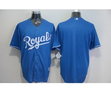 Kansas City Royals Blank blue New Cool Base Stitched Baseball Jersey