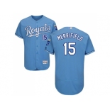 Men Kansas City Royals #15 Whit Merrifield Light Blue Flexbase Authentic Collection Stitched MLB Jersey