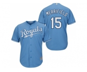 Men Kansas City Royals #15 Whit Merrifield Light Blue New Cool Base Alternate 1 Stitched MLB Jersey