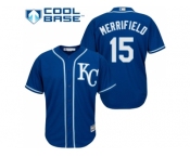 Men Kansas City Royals #15 Whit Merrifield Royal Blue New Cool Base Alternate 2 Stitched MLB Jersey