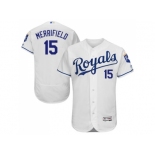 Men Kansas City Royals #15 Whit Merrifield White Flexbase Authentic Collection Stitched MLB Jersey