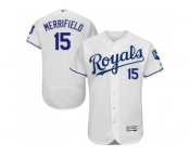 Men Kansas City Royals #15 Whit Merrifield White Flexbase Authentic Collection Stitched MLB Jersey