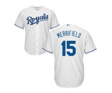 Men Kansas City Royals #15 Whit Merrifield White New Cool Base Stitched MLB Jersey