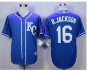 Men Kansas City Royals #16 Bo Jackson Blue 2016 Official Cool Base Jersey