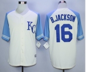 Men Kansas City Royals #16 Bo Jackson Cream 2016 Official Cool Base Jersey