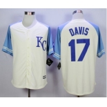 Men Kansas City Royals #17 Wade Davis Cream 2016 Official Cool Base Jersey