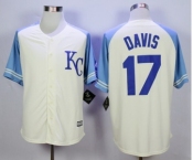 Men Kansas City Royals #17 Wade Davis Cream 2016 Official Cool Base Jersey