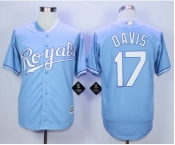 Men Kansas City Royals #17 Wade Davis Light Blue 2016 Official Cool Base Jersey