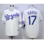 Men Kansas City Royals #17 Wade Davis White 2016 Official Cool Base Jersey