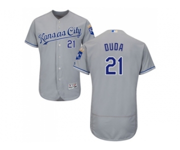 Men Kansas City Royals #21 Lucas Duda Grey Flexbase Authentic Collection Stitched MLB Jersey