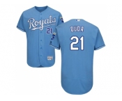 Men Kansas City Royals #21 Lucas Duda Light Blue Flexbase Authentic Collection Stitched MLB Jersey