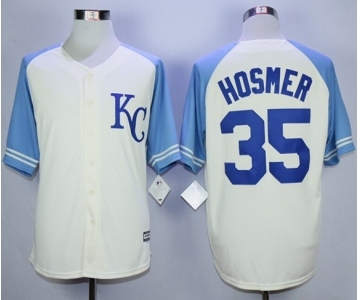 Men Kansas City Royals #35 Eric Hosmer Cream 2016 Official Cool Base Jersey