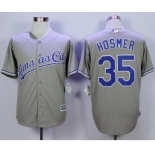 Men Kansas City Royals #35 Eric Hosmer Gray 2016 Official Cool Base Jersey