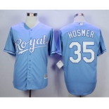 Men Kansas City Royals #35 Eric Hosmer Light Blue 2016 Official Cool Base Jersey