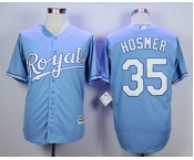 Men Kansas City Royals #35 Eric Hosmer Light Blue 2016 Official Cool Base Jersey