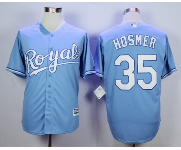 Men Kansas City Royals #35 Eric Hosmer Light Blue 2016 Official Cool Base Jersey