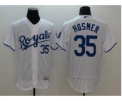 Men Kansas City Royals #35 Eric Hosmer Majestic White Flexbase Authentic Collection Player Jersey