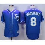 Men Kansas City Royals #8 Mike Moustakas Blue 2016 Official Cool Base Jersey