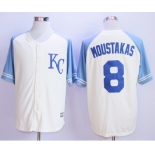 Men Kansas City Royals #8 Mike Moustakas Cream 2016 Official Cool Base Jersey