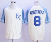 Men Kansas City Royals #8 Mike Moustakas Cream 2016 Official Cool Base Jersey