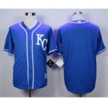 Men Kansas City Royals Blank Blue 2016 Official Cool Base Jersey