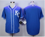 Men Kansas City Royals Blank Blue 2016 Official Cool Base Jersey