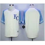 Men Kansas City Royals Blank Cream 2016 Official Cool Base Jersey