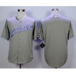 Men Kansas City Royals Blank Gray 2016 Official Cool Base Jersey