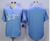 Men Kansas City Royals Blank Light Blue 2016 Official Cool Base Jersey